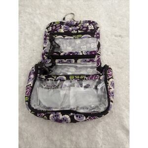 Vera Bradley Travel Bag Purple Floral Print Hanging Cosmetic Toiletry Organizer